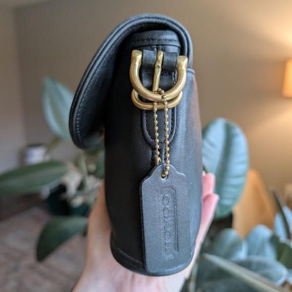 🐎 Coach '98 Black Equestrian Small Flap - 9801 🐎 - Picture 3 of 9